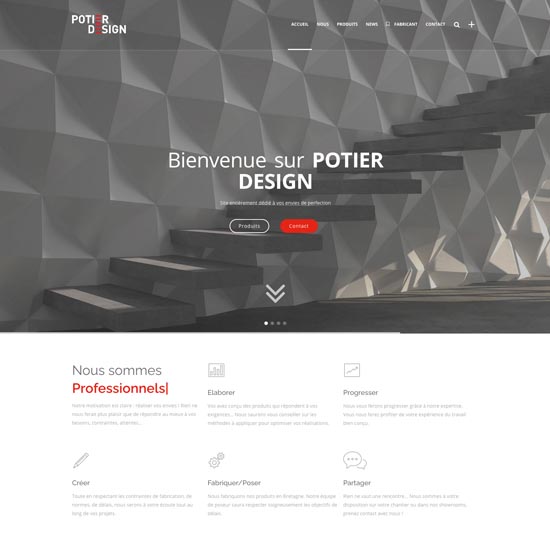 Potier design site internet markineo